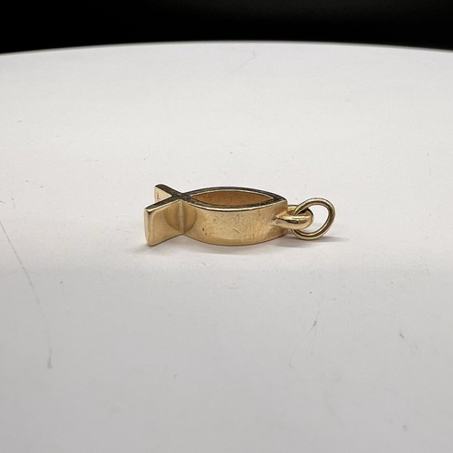 James Avery 14k Gelbgold Ichthus 3D Fisch Charm - Bild 2 von 8