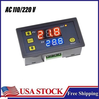 110V-220V 0-999 Hours LED Dual Display Cycle Timing Delay Timer Relay Module