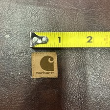    CARHARTT Rare Mini Brown Fabric Tag Tags Patches Stitch On Logo Patch   