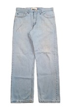 Levi's 505 Denim Jeans Light Wash Men 36 x 31 Grunge Distressed Y2K Regular Fit