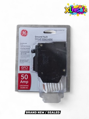 #ad GE 50A Double Pole Ground Fault Circuit Breaker with Self Test # THQL2150GFT2P $79.90