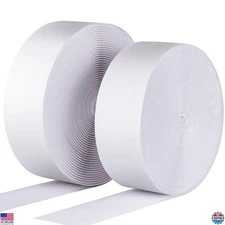 2" x 33' Heavy-Duty White Adhesive Hook & Loop Tape for Screen, Cushions & Wall