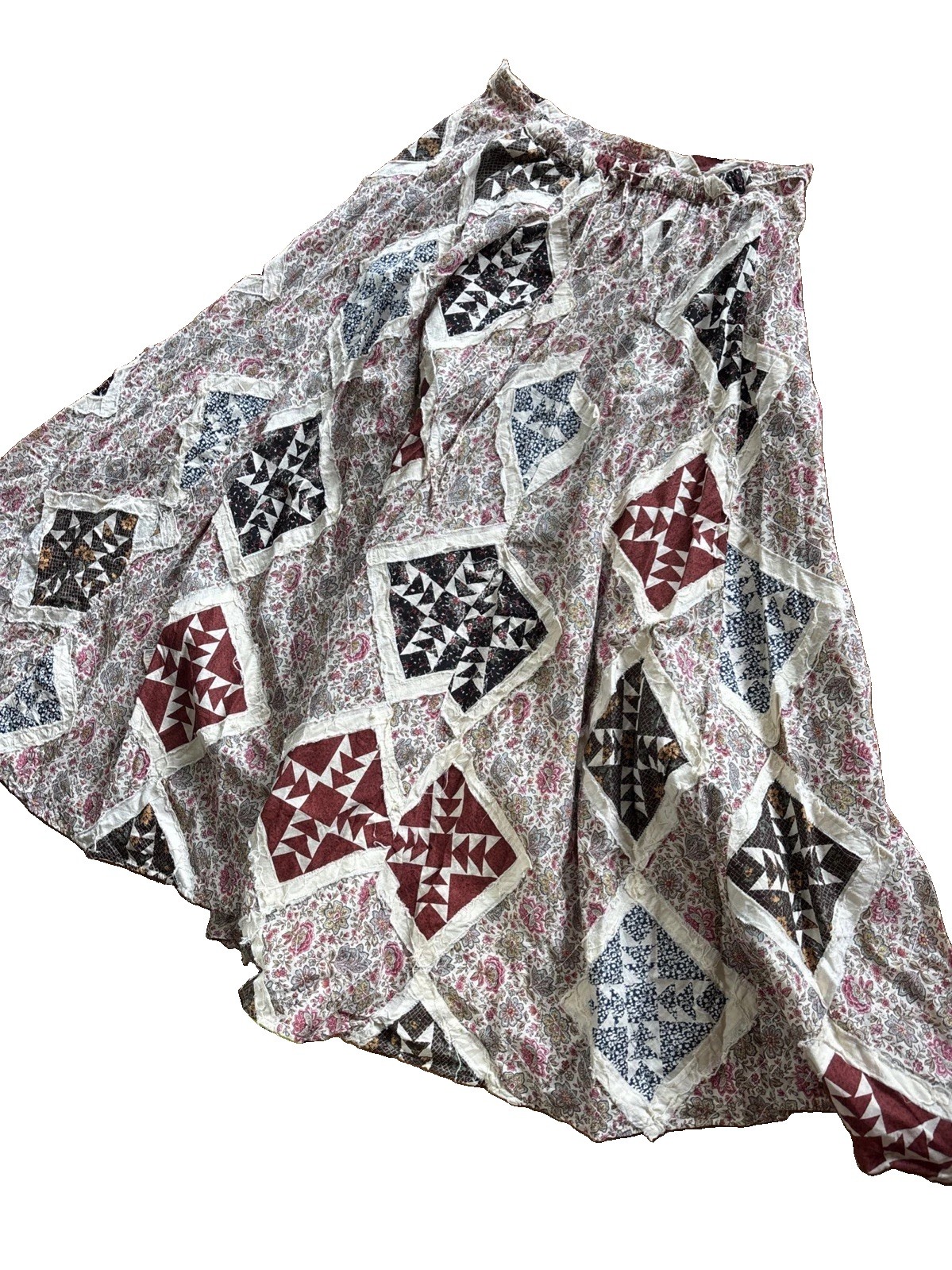 Rare Vintage Ralph Lauren Denim & Supply patchwork quilt Midi maxi skirt image 6