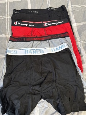 Men s Hanes Champion Boxer Briefs Underwear Lot Of 4 NWOT XL