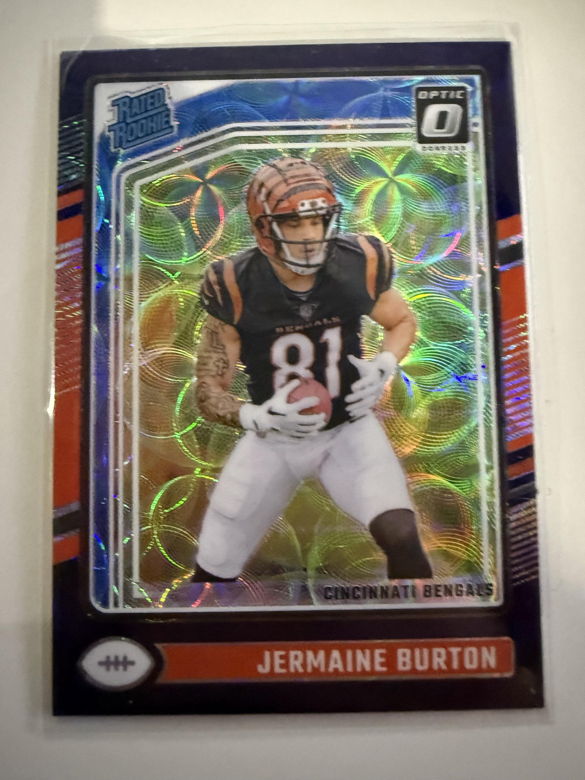 2024 Panini Donruss Optic #251 Jermaine Burton Blue Scope Blue Scope