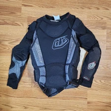 Troy Lee Designs Youth UPL7855 HW LS  Shirt Armor Black Size Youth X-Large BMX 