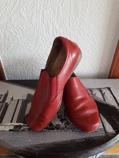 Damen schuhe, Halbschuhe, Mokassins,Slipper, von Vitaform, Gr.37 Leder, rot.