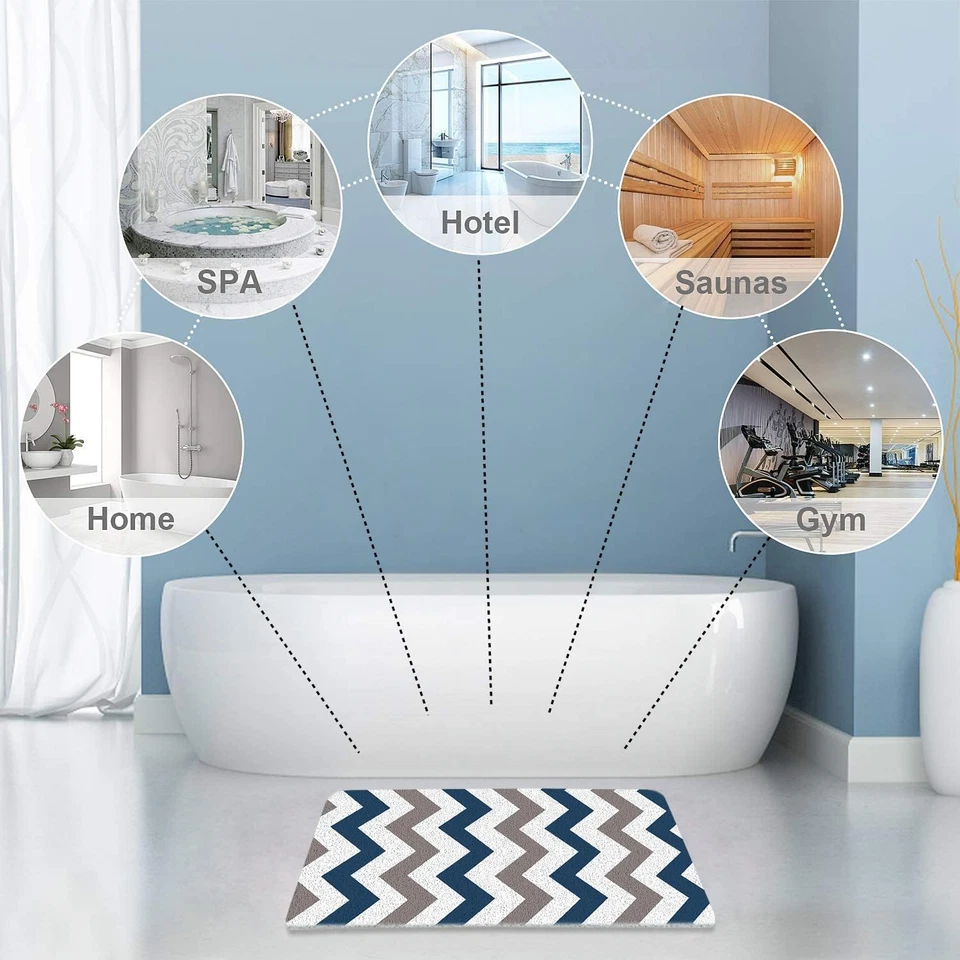 Non-Slip PVC Loofah Shower Mats - Quick Dry Bathroom Mats, No Suction Cups - Image 4 of 4