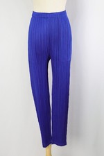 PLEATS PLEASE Blue Cropped Pants ISSEY MIYAKE 154 9678