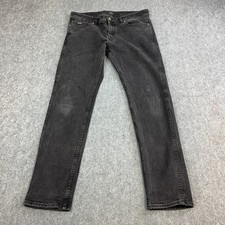 Hugo Boss Mens Jeans Slim Fit 34 32 Dark Wash Grey Stretch Delaware 3