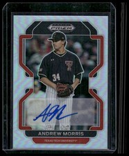 2022 Panini Prizm Draft Picks #PDP114 Andrew Morris Base Autographs Silver