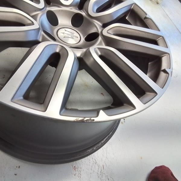 2017 MASERATI GHIBLI 19 INCH REAR OEM USED WHEEL A- CONDITION GRAY 7 DBL SPOKES