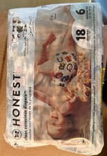 New THE HONEST COMPANY All The Letters Diapers Size 6, 18 CT