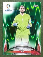 2024 Topps Chrome UEFA Euro Gianluigi Donnarumma Green RayWave Refractor #149 A