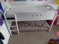Girls Single White Mid Sleeper.
