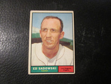 1961  TOPPS #163  ED SADOWSKI  ANGELS   VG+/EX