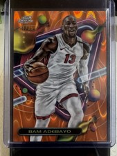 2023-24 Topps Cosmic Chrome 83 pt Bam Adebayo Orange Galactic Refractor /25 Heat