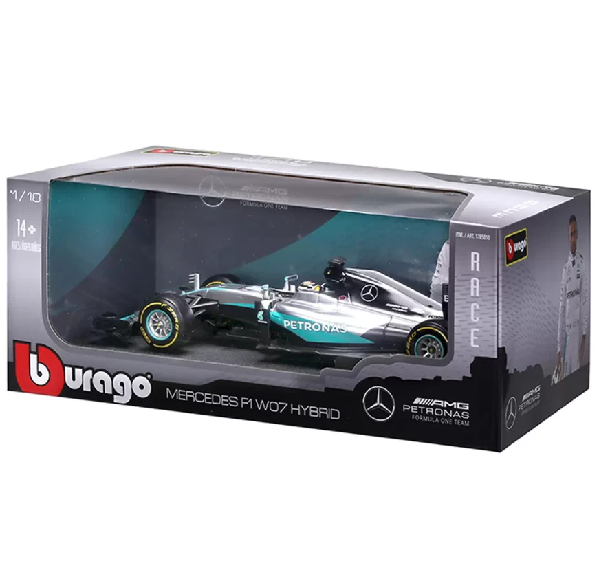 Coche diecast Lewis Hamilton 2016 híbrido Mercedes F1 W07 Maisto 1:18 Foto 4 de 4