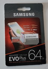 Samsung MicroSDXC EVO Plus Memory Card W/Adapter 64GB
