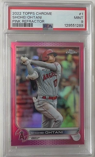 2022 Topps Chrome - Shohei Ohtani #1 Pink Refractor - PSA 9
