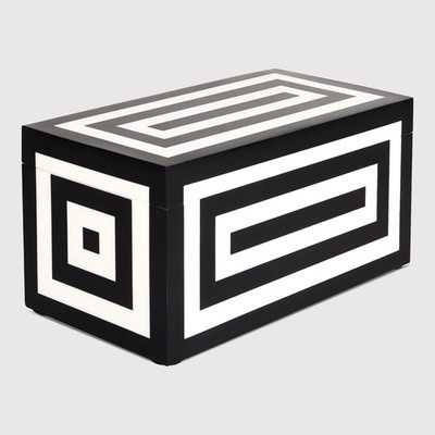 Decorative Organizer Box 10X5   Large Keepsake Box with Lid, Modern Decorative S