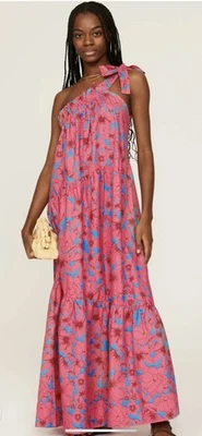 Maxi Vestido XIRENA Maisie Rosa/Azul Talla S USADO UNA VEZ - Imagen 1 de 4