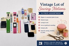 Sewing Notions Lot Zippers Hooks Elastic Dritz Talon Coats Simplicity Vintage