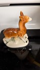 Vintage Deer Figurine, Mother and Baby Deer figurine, Doe and Fawn, Ceramic Deer — photo 3