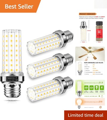 Instant-On 20W LED Corn Bulb   Non-Dimmable 4000K Bright Lighting for Indoor Use