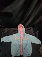 Vintage Weather Tamer 80s Toddler Jacket Sz 3T Hooded Nylon Colorblock Snow Coat