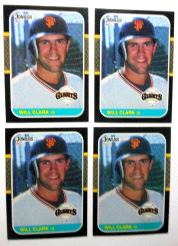 (4) 1987 DONRUSS BASEBALL CARDS #66 WILL CLARK SAN FRANCISCO GIANTS