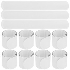 30 Pcs Kids White Slap Bracelets PVC Steel DIY Graffiti Slap Bands Party Favors