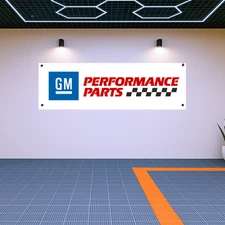 Decoration GM Performance Parts Banner Garage Wall Art Fans Gift, 71x24 in