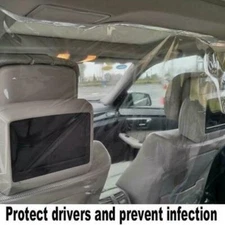 Car Divider Film Isolation Shield 4.6 x 6.5 ft Protective Pvc Taxi Uber Lyft Cab