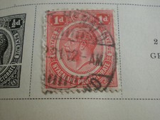 1913-23 Nyasaland Protectorate 1d Used Hinged Stamp