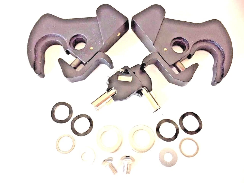 BLACK Locking Detachable Latch Kit  Harley Tri Tour Glide Sissy Bar Luggage Rack - Image 4 of 4
