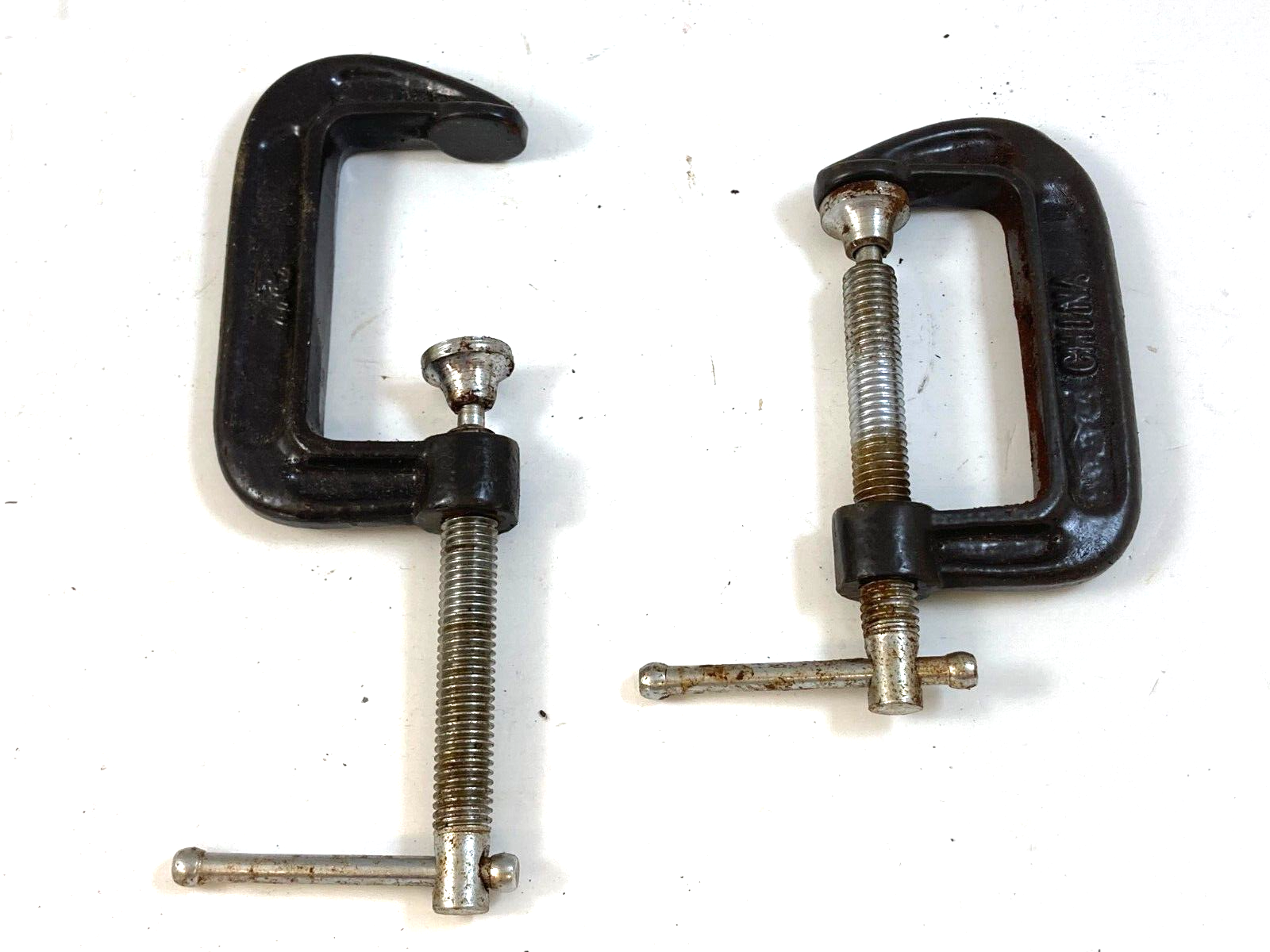 TWO Vintage CClamps Cast Iron Set of 2 eBay