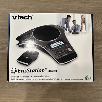 Brand New!!!! VTech VCS702 ErisStation Conference Phone With 2 Mics