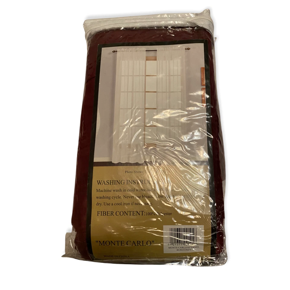 United 57" x 63" Monte Carlo Voile Window Curtain Panel - Image 4 of 4