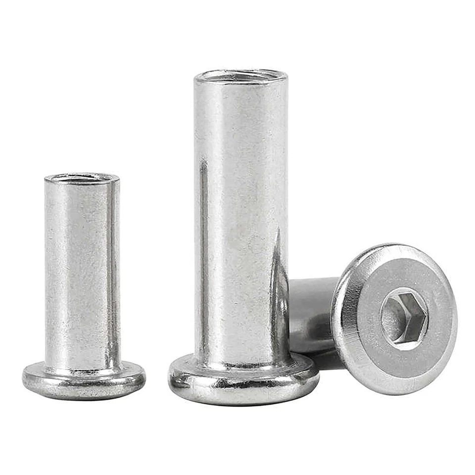 Hülsenmuttern M2 M3 M4 M5 M6 M8 M10 mit Flachkopf Innensechskant Edelstahl - Bild 2 von 4