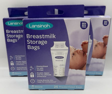 Breastmilk Storage Bags Lansinoh 25 Presterilized Lot of 3