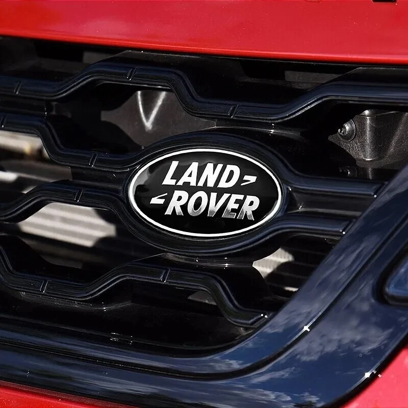STEMMA PER RANGE ROVER NERO ANTERIORE POSTERIORE LOGO OVALE LAND EVOQUE - Immagine 2 di 3