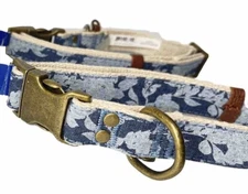Top Paw Dog Adjustable Fashion Comfort Collar Girl BlueDenim Size (Medium )