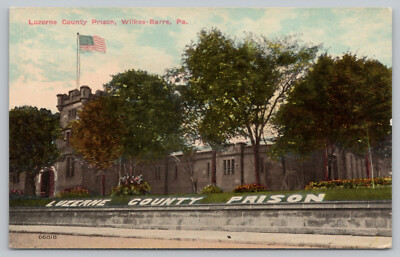 Wilkes Barre PA Pennsylvania - Luzerne County Prison - Postcard - c1910