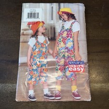 3425 See Sew Pattern Children/Girls Jumpsuit Size 2-6 New Uncut