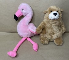 Charmin Toilet Roll Advertising Soft Plush Bean Toys. Bear & Flamingo Russ Promo
