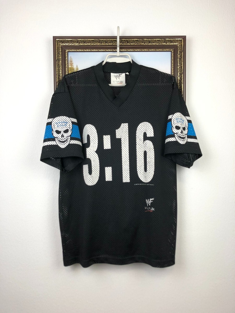 Vintage 90's Stone Cold Steve Austin 3:16 Hockey Jersey Shirt WWE