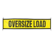 18"x84" Mesh Oversize Load Sign Banner for Trucks w/ Bungee Cord & Hook