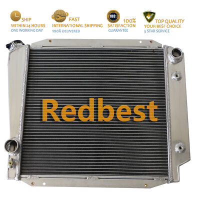 CC522 FOR 1966-1977 Ford Bronco Pickup 2.8L 3.3L 4.9L V8 ALUMINUM 3 ROW RADIATOR