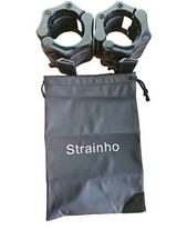 Strainho Olympic 2 Black 2 inch Barbell Quick Release Clamps New w/ Pouch Black